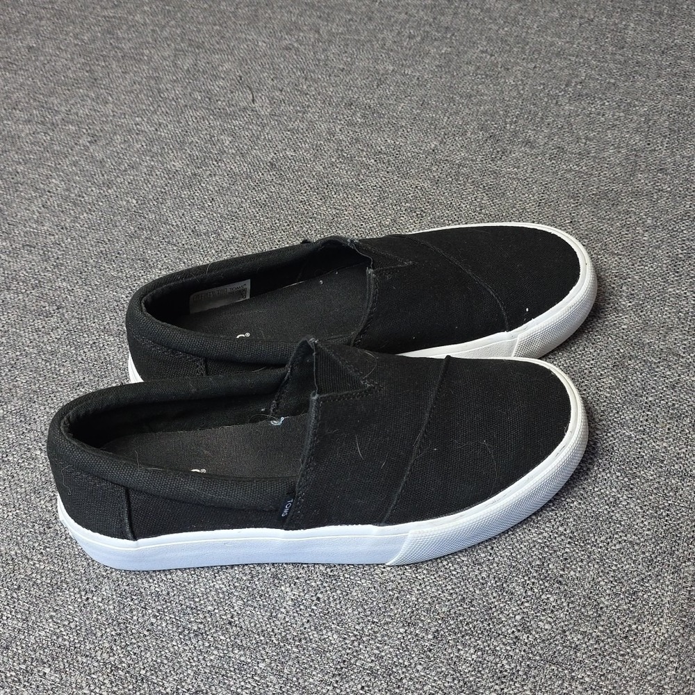 TOMS Women's ALPARGATA FENIX‎ Slip-On Shoes - Black Canvas - Size 7.5